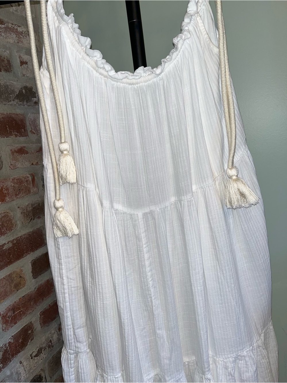 J.Crew Tiered Rope-Tie Sundress in white | size XXS-XS - Picture 3 of 9